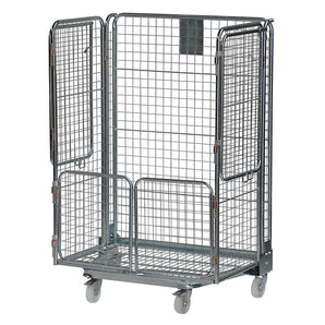 Four Sided Jumbo Roll Cage - Mesh Infill - Zinc