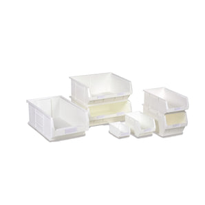 Topstore White Antibacterial Plastic Parts Bins