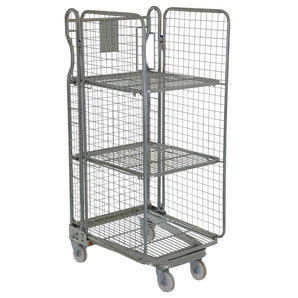 Three Sided Roll Cage - Mesh Infill - Zinc