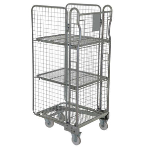 Three Sided Roll Cage - Mesh Infill - Zinc